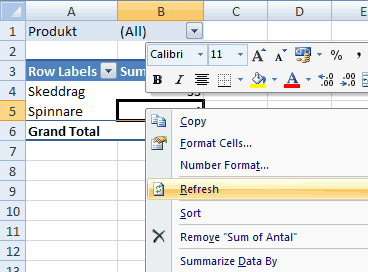 Uppdatera Pivottabeller I Excel Metoder Och Tips